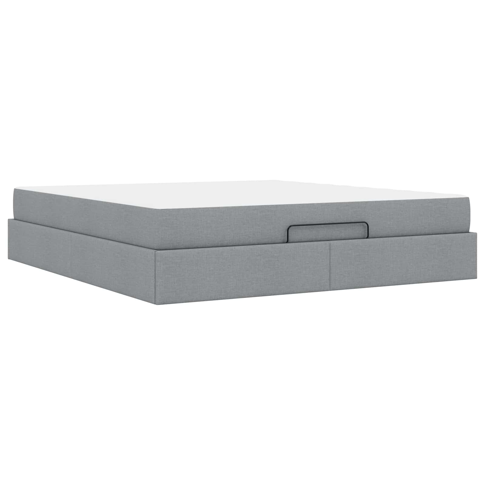 Okvir kreveta s madracem 2 pcs Svjetlosiva tkanina