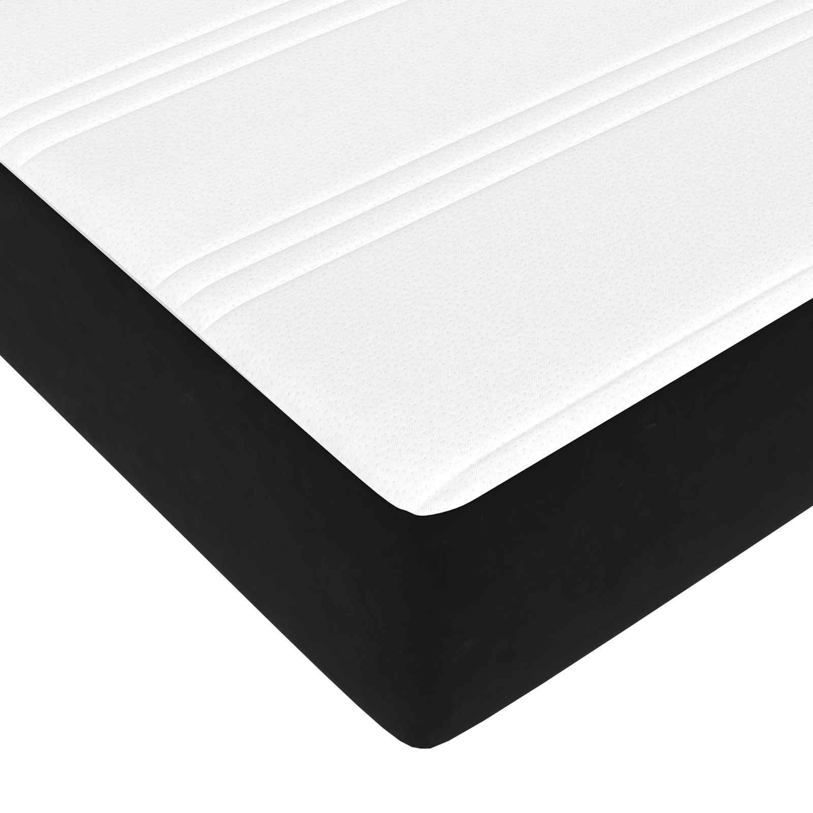 Okvir kreveta s madracem 2 pcs Crna Baršun