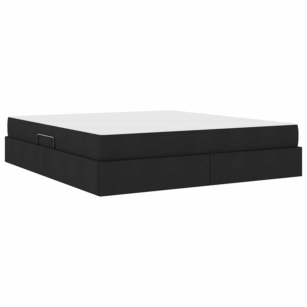Krevet s madracem i skladištem Crna 180 x 200 cm Poliester