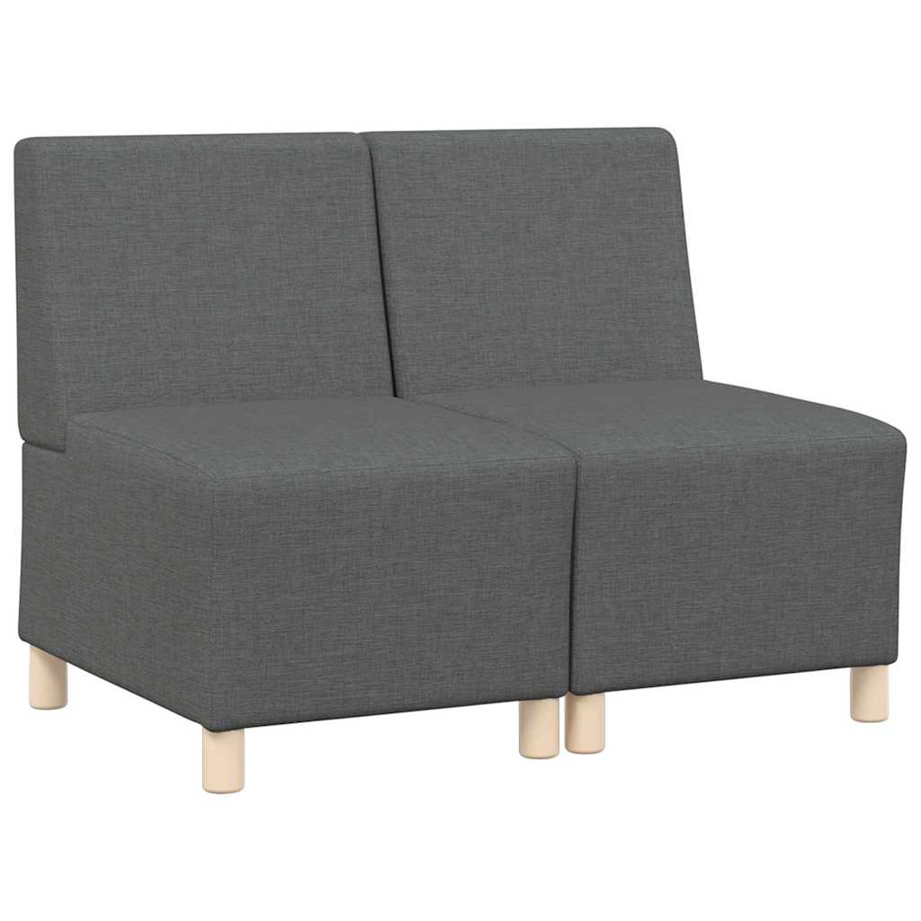 Modularna sofa bez naslona 2 pcs Tamno siva 55 x 74 x 82 cm
