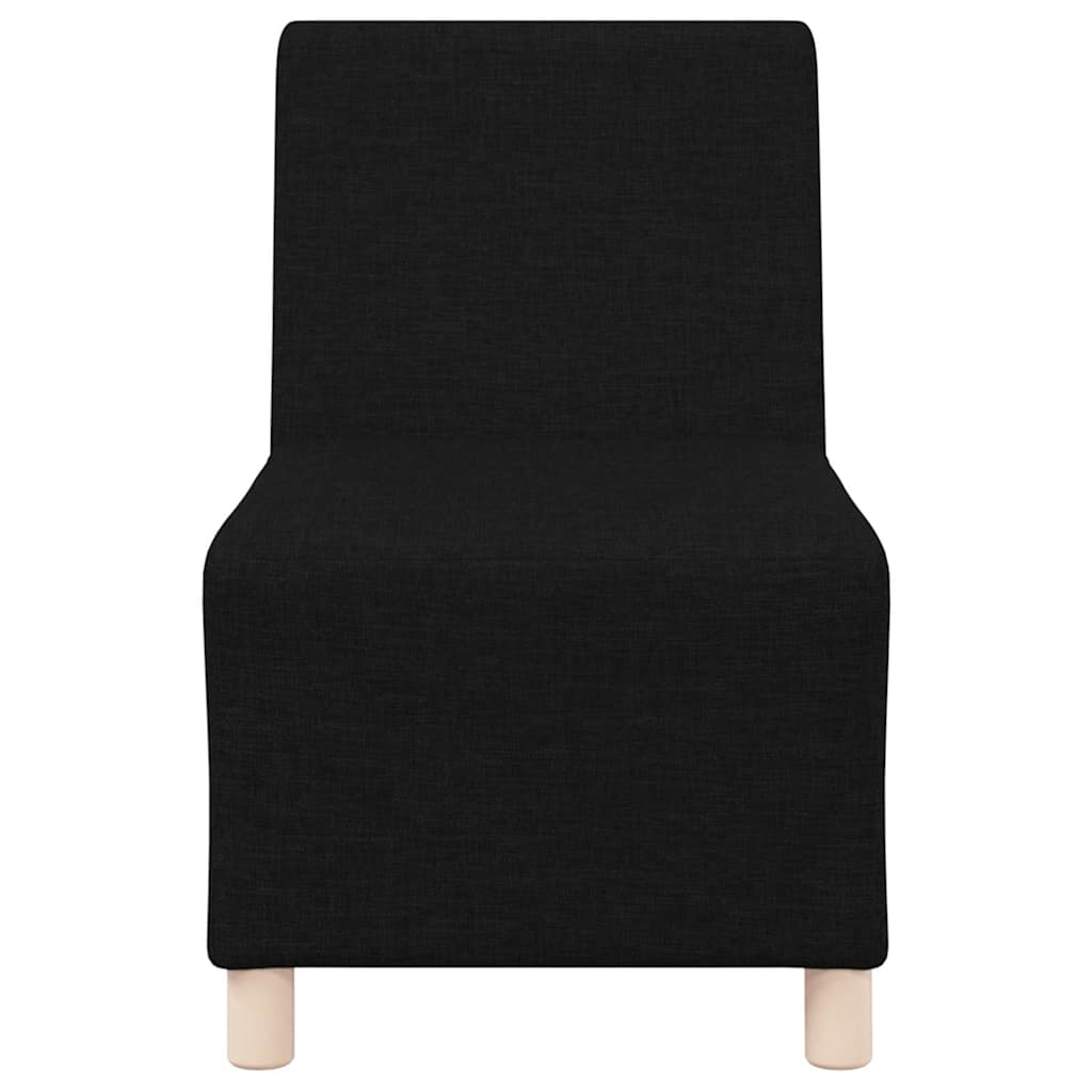 Modularna sofa bez naslona 2 pcs Crna 55 x 74 x 82 cm tkanina