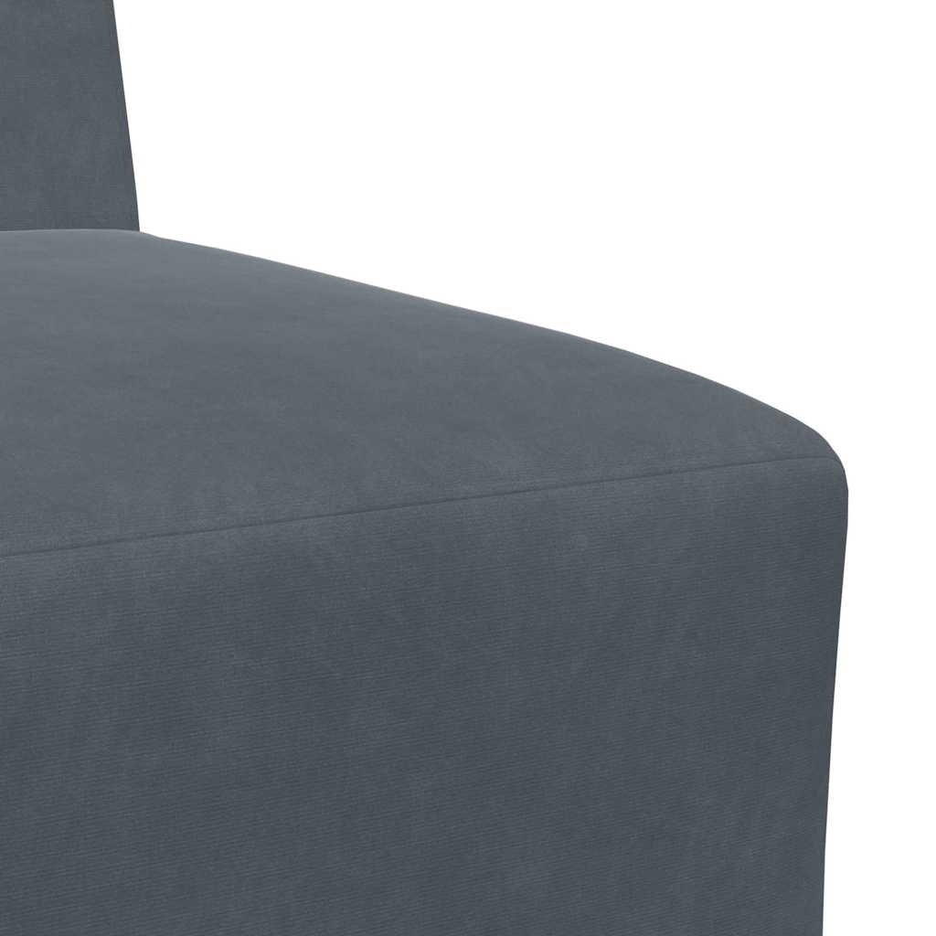 Modularna sofa bez naslona 2 pcs Tamno siva 55 x 74 x 82 cm