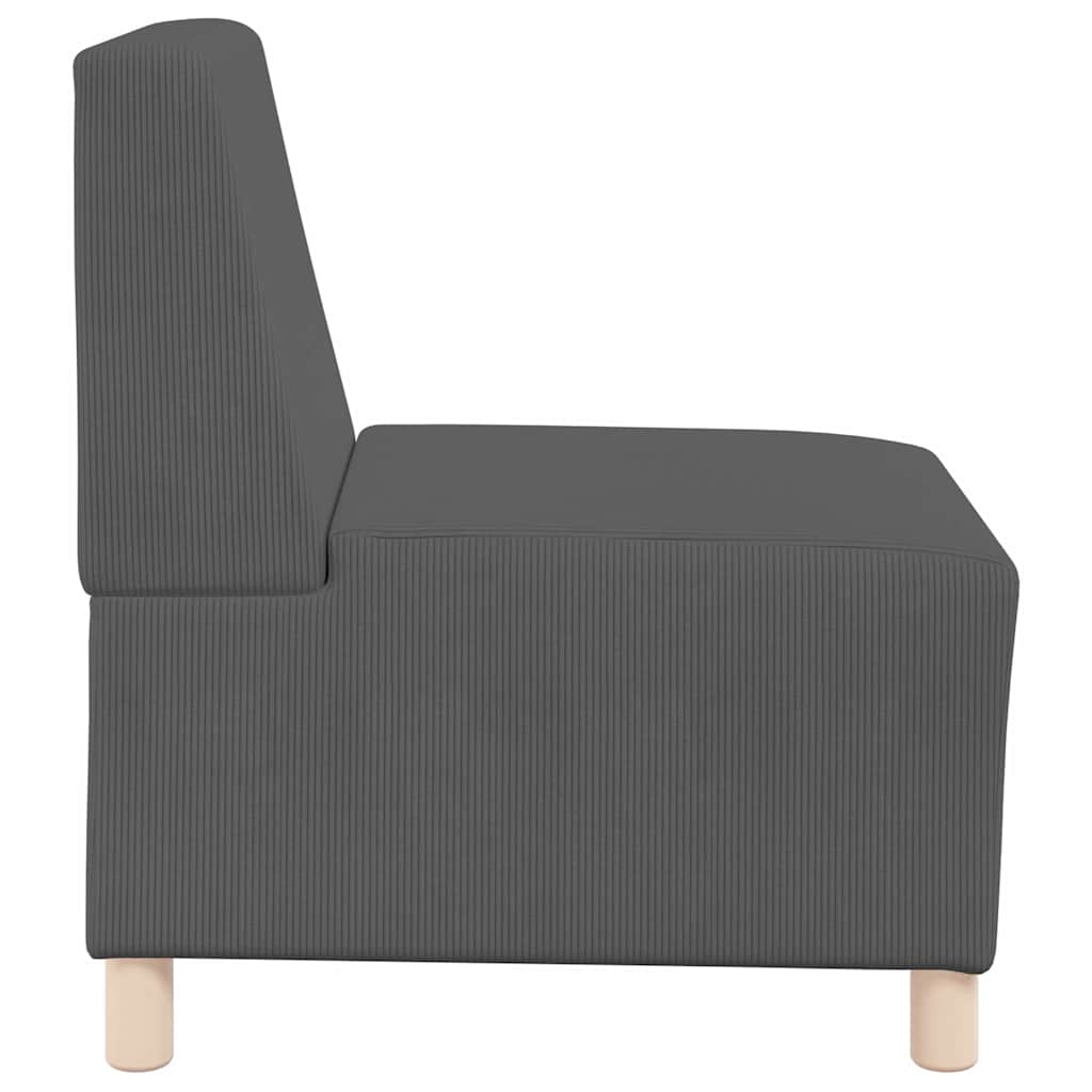 Modularna sofa bez naslona 2 pcs Tamno siva 55 x 74 x 82 cm
