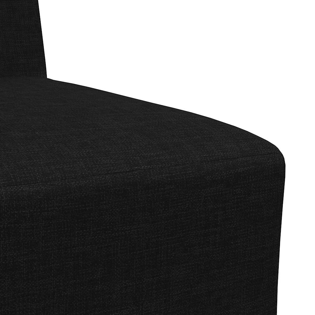 Modularna sofa bez naslona 3 pcs Crna 55 x 74 x 82 cm tkanina