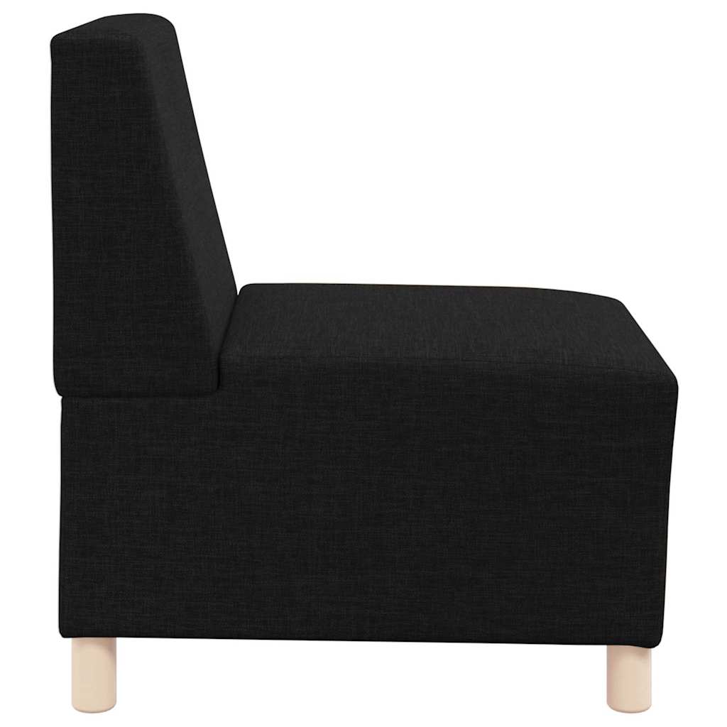 Modularna sofa bez naslona 3 pcs Crna 55 x 74 x 82 cm tkanina