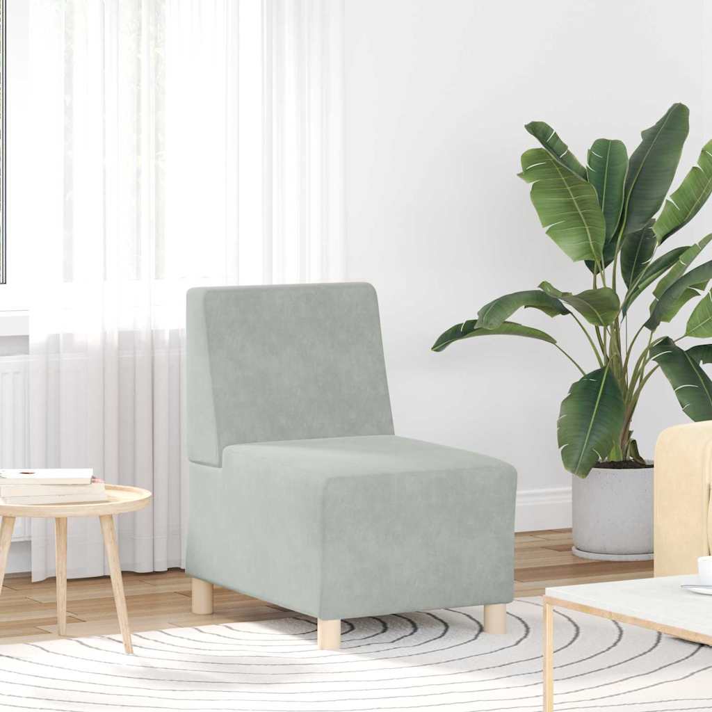 Modularna sofa bez naslona 3 pcs Svijetlo siva 55 x 74 x 82 cm