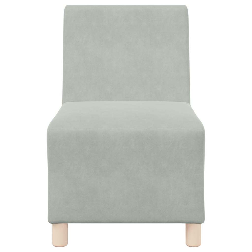 Modularna sofa bez naslona 3 pcs Svijetlo siva 55 x 74 x 82 cm