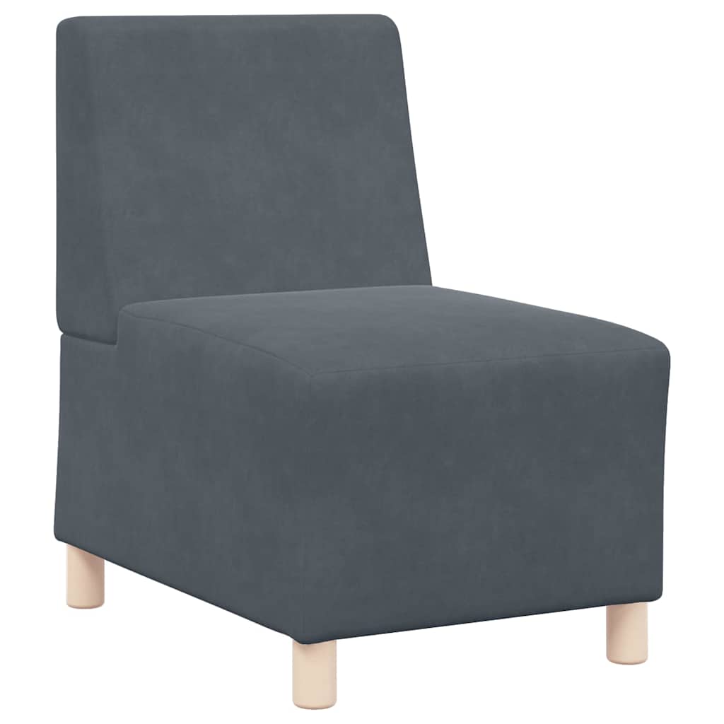 Modularna sofa bez naslona 3 pcs Tamno siva 55 x 74 x 82 cm