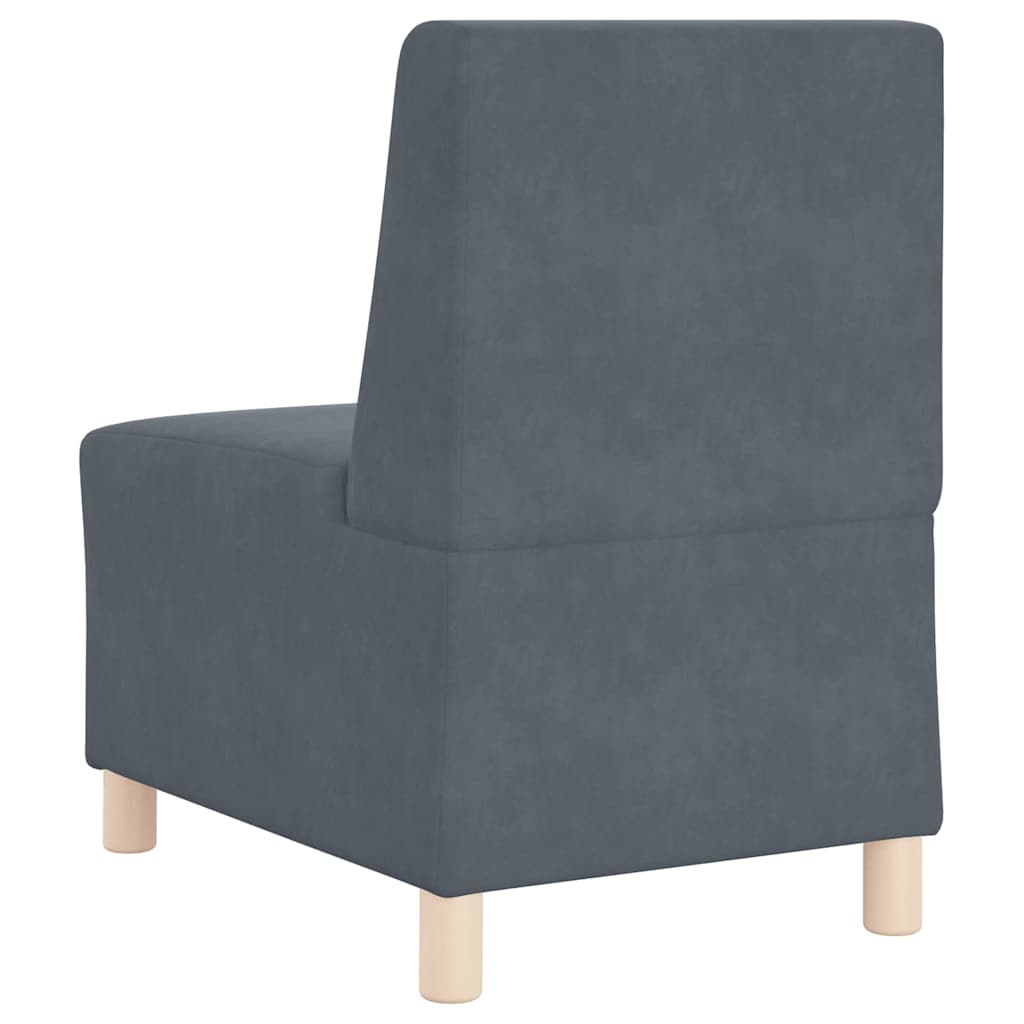 Modularna sofa bez naslona 3 pcs Tamno siva 55 x 74 x 82 cm