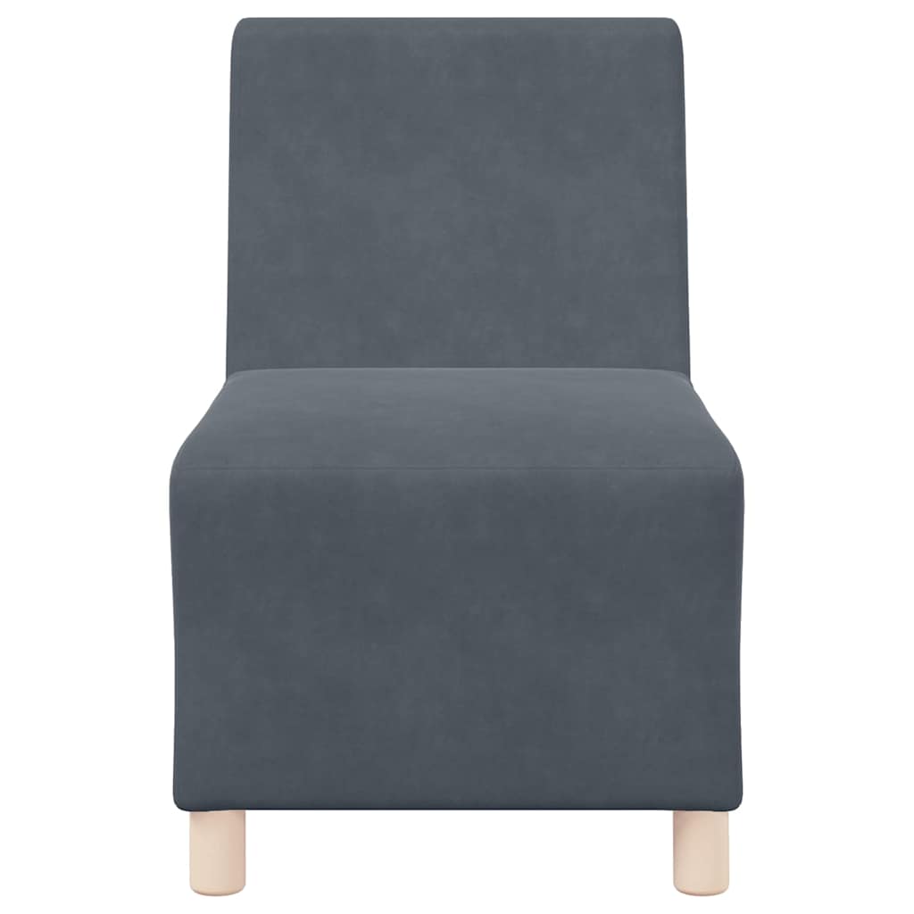 Modularna sofa bez naslona 3 pcs Tamno siva 55 x 74 x 82 cm