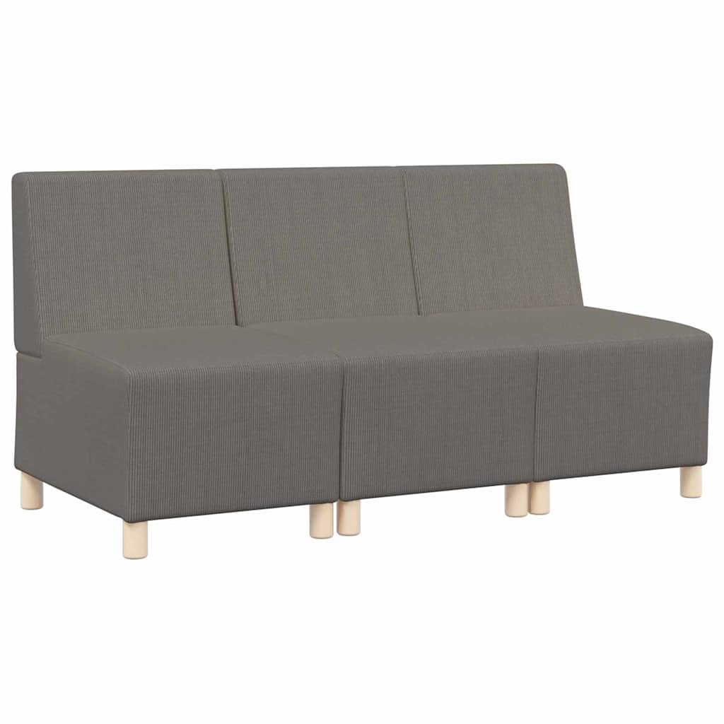 Modularna sofa bez naslona 3 pcs Svijetlo siva 55 x 74 x 82 cm