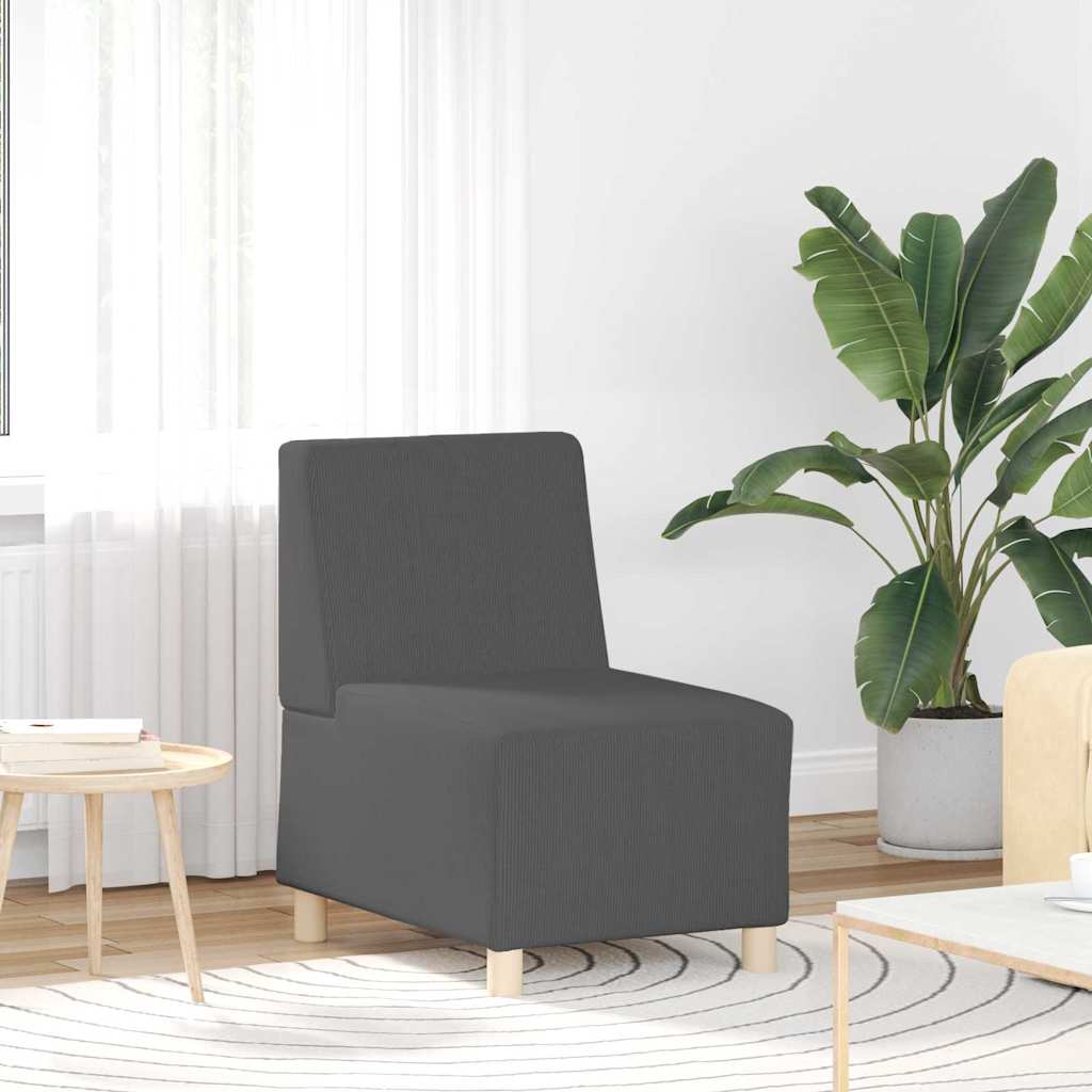 Modularna sofa bez naslona 3 pcs Tamno siva 55 x 74 x 82 cm