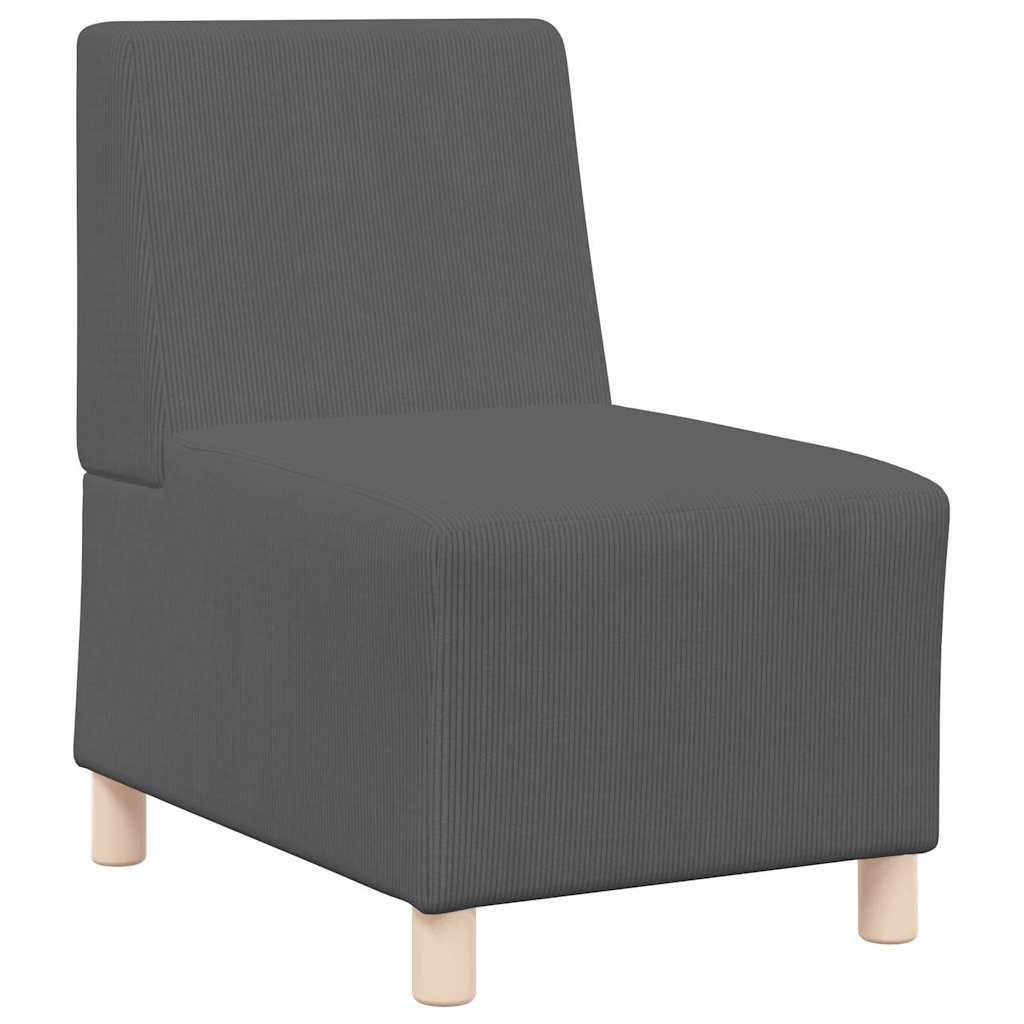 Modularna sofa bez naslona 3 pcs Tamno siva 55 x 74 x 82 cm