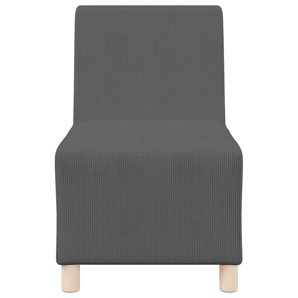 Modularna sofa bez naslona 3 pcs Tamno siva 55 x 74 x 82 cm