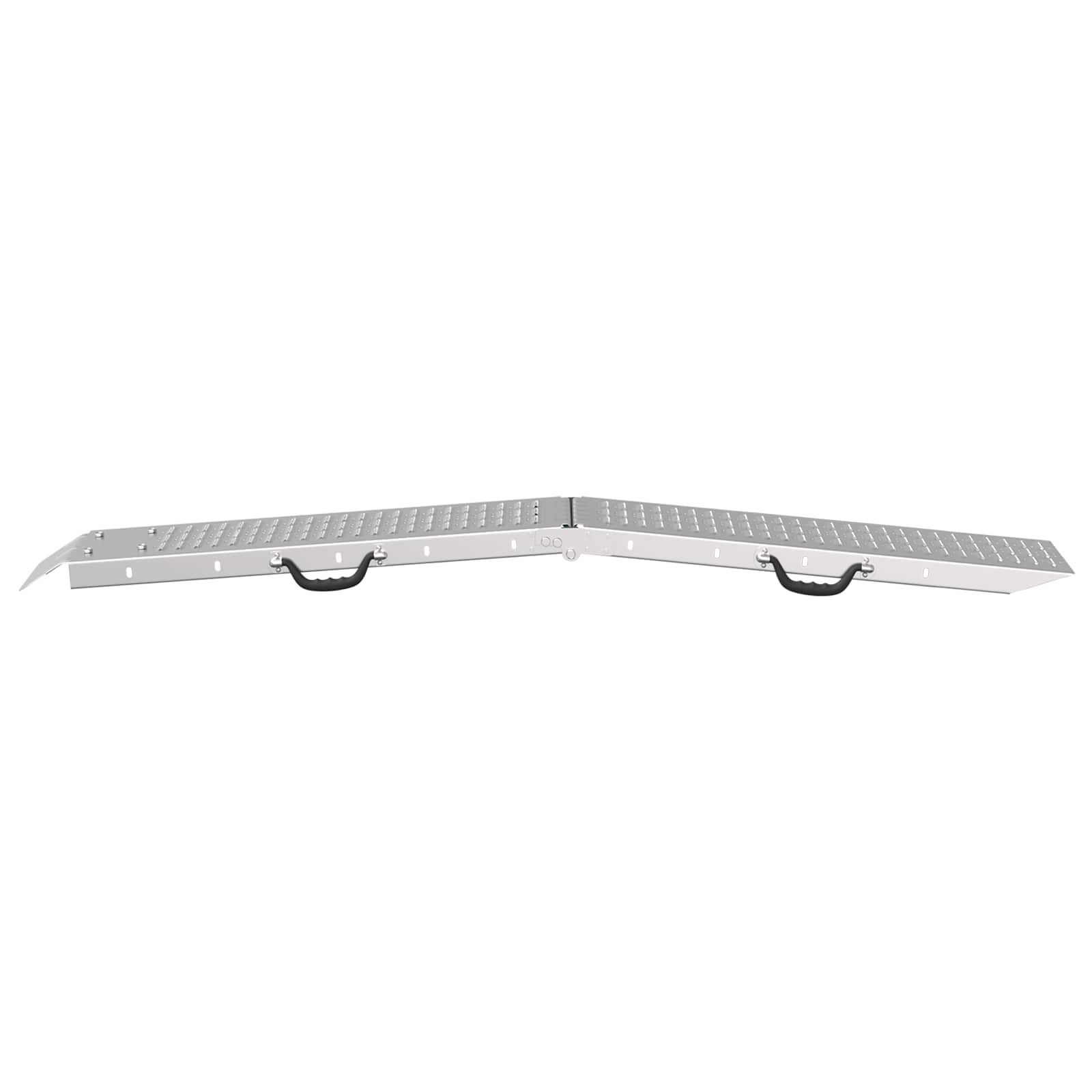 Sklopiva rampu 200kg po rampi 2 pcs Srebrno 166 x 23 x 4,5 cm