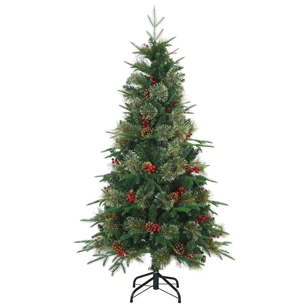 Umjetno božićno drvce s nogom Zelena 120 cm PVC, PE i čelik