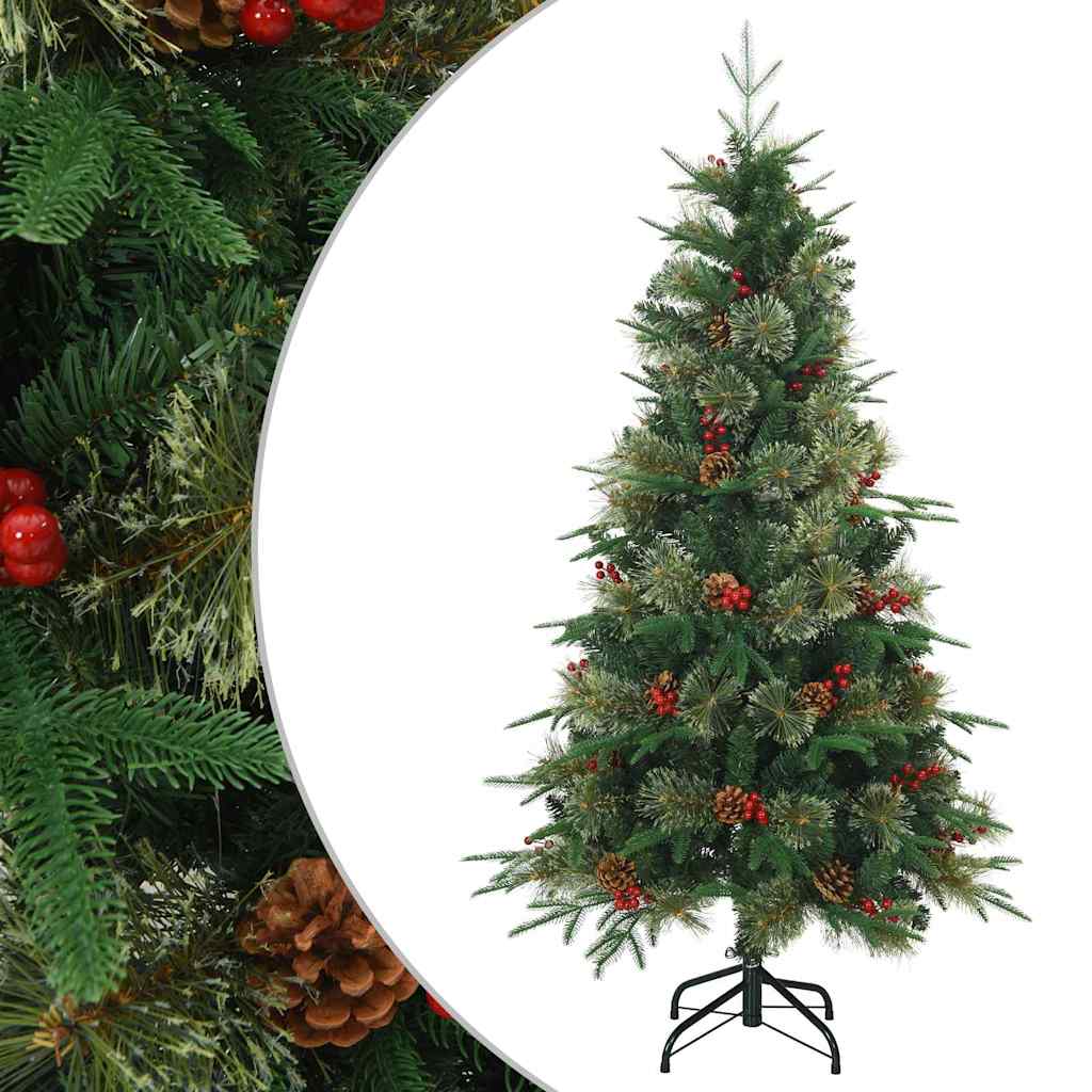 Umjetno božićno drvce s nogom Zelena 150 cm PVC, PE i čelik