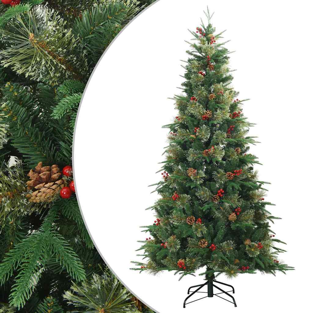 Umjetno božićno drvce s nogom Zelena 240 cm PVC, PE i čelik