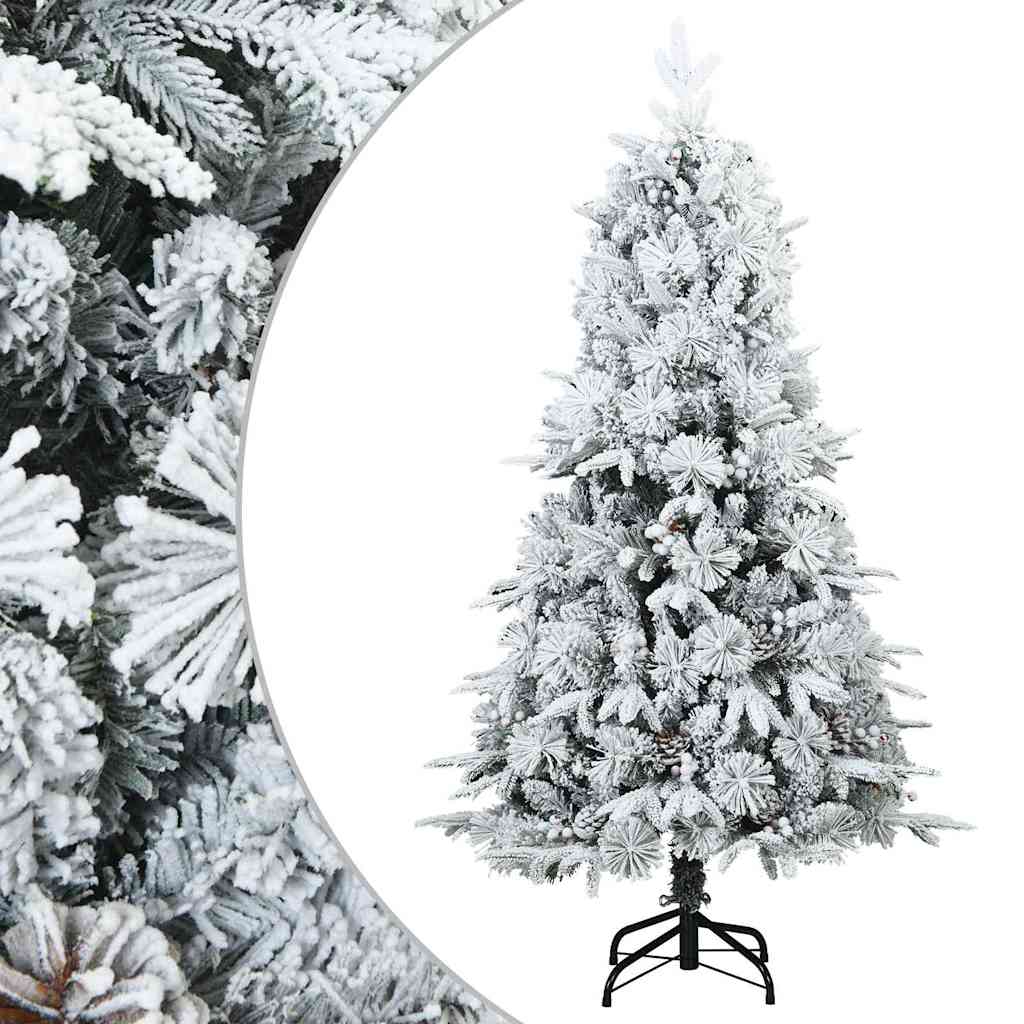 Umjetno Zglobno Božićno Drvo Snijeg Preplačeno Bijelo 120 cm