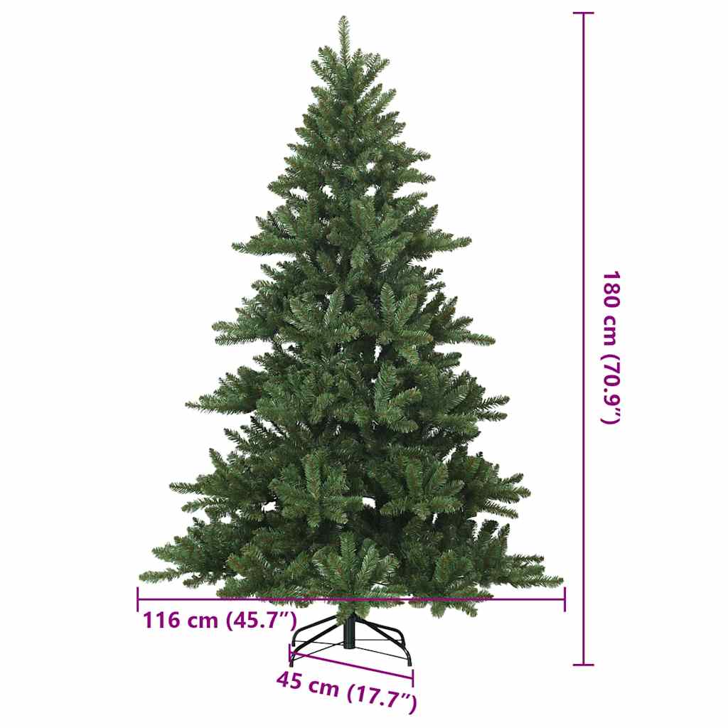 Umjetno božićno drvce s nogom Zelena 180 cm PVC, čelik