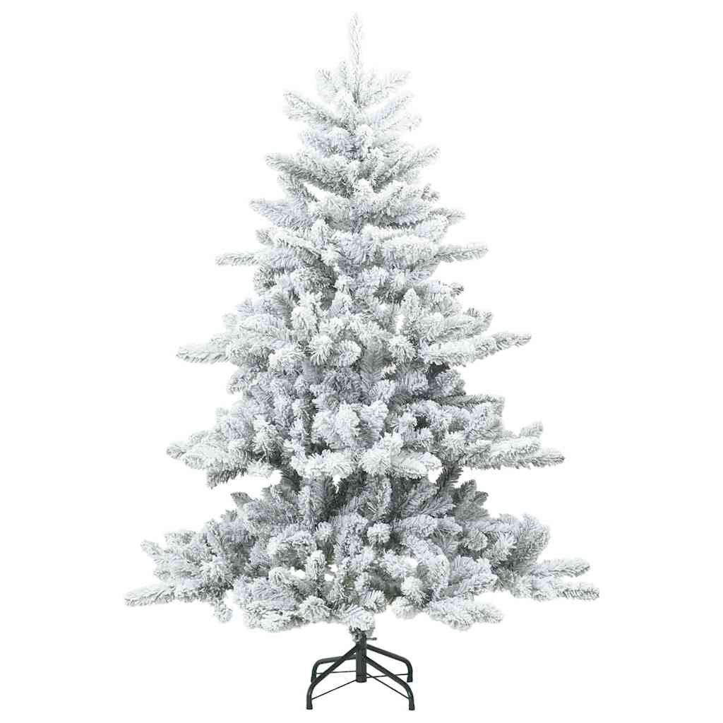 Umjetno Zglobno Božićno Drvo Snijeg Preplačeno Bijelo 150 cm
