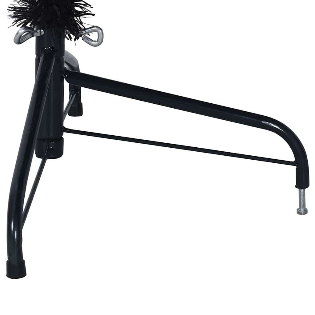 Umjetno predsvijetljeno božićno drvce Crna 180 cm PVC