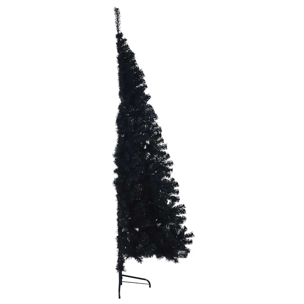 Umjetno predsvijetljeno božićno drvce Crna 180 cm PVC