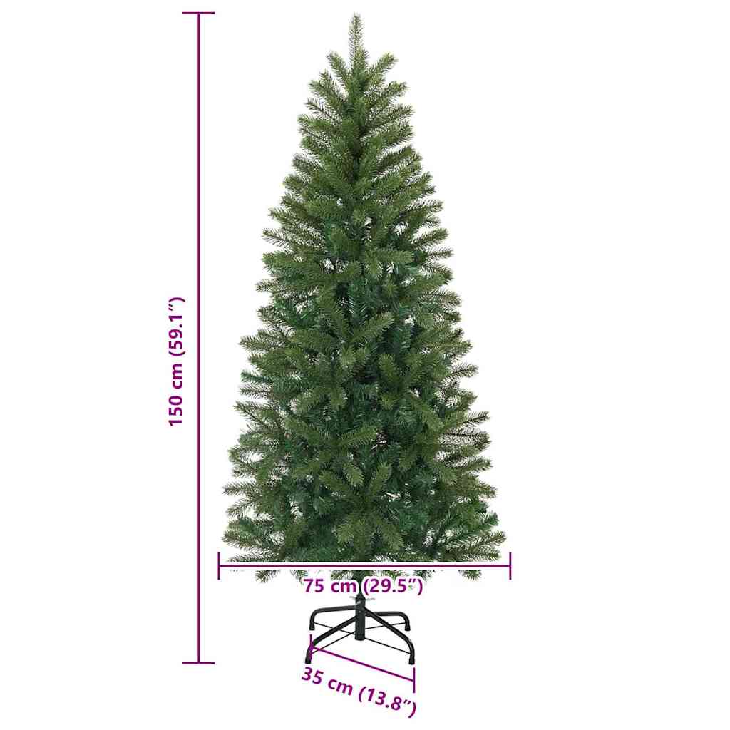 Umjetno božićno drvce s stalakom Zelena 150 cm PE i PVC