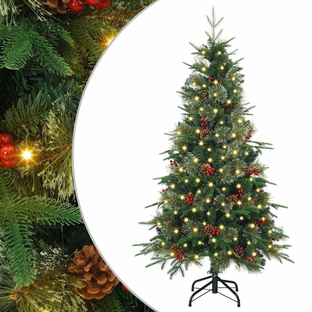 Umjetno božićno drvce s nogom s stalakom Zelena 120 cm PE i PVC