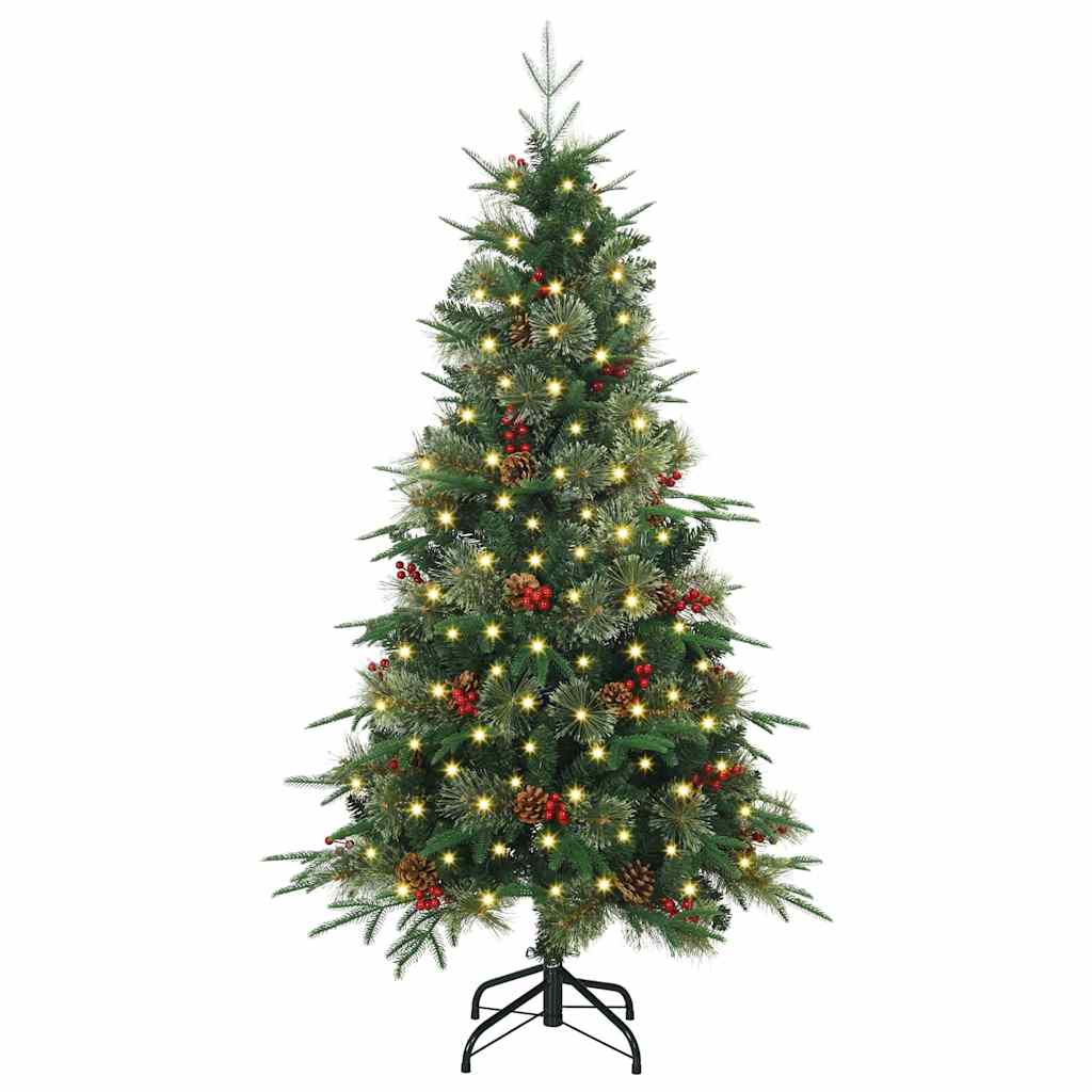 Umjetno božićno drvce s nogom s stalakom Zelena 120 cm PE i PVC