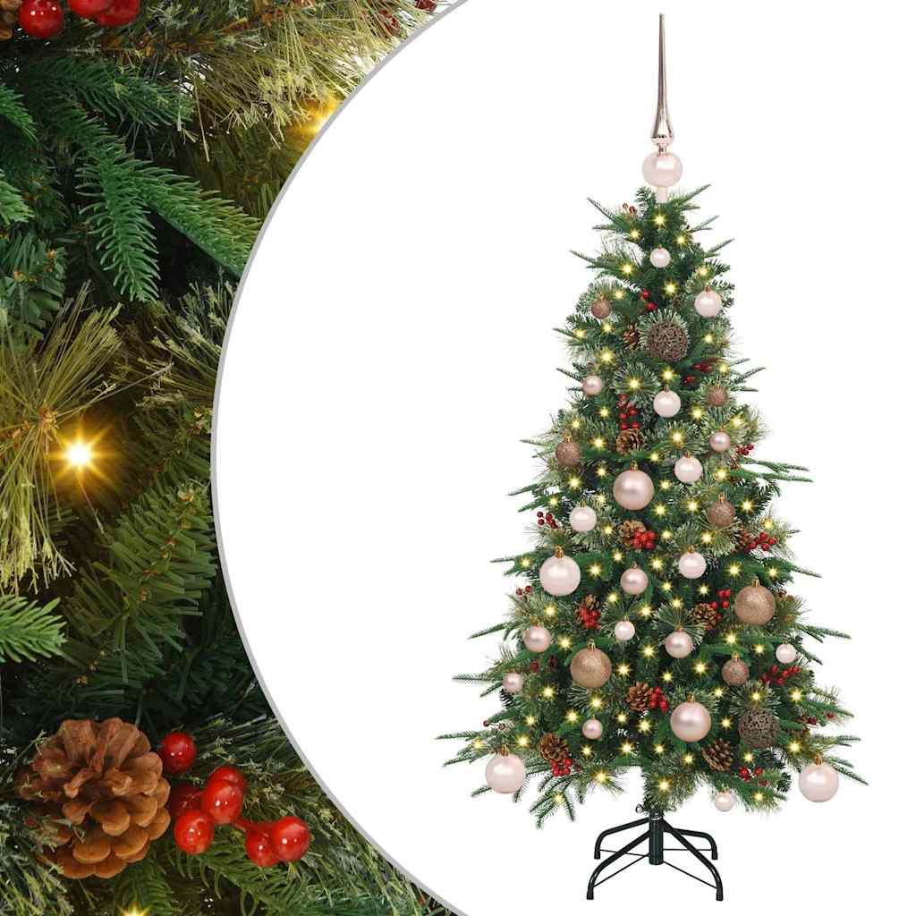 Umjetno božićno drvce s nogom s stalakom Zelena 120 cm PE i PVC