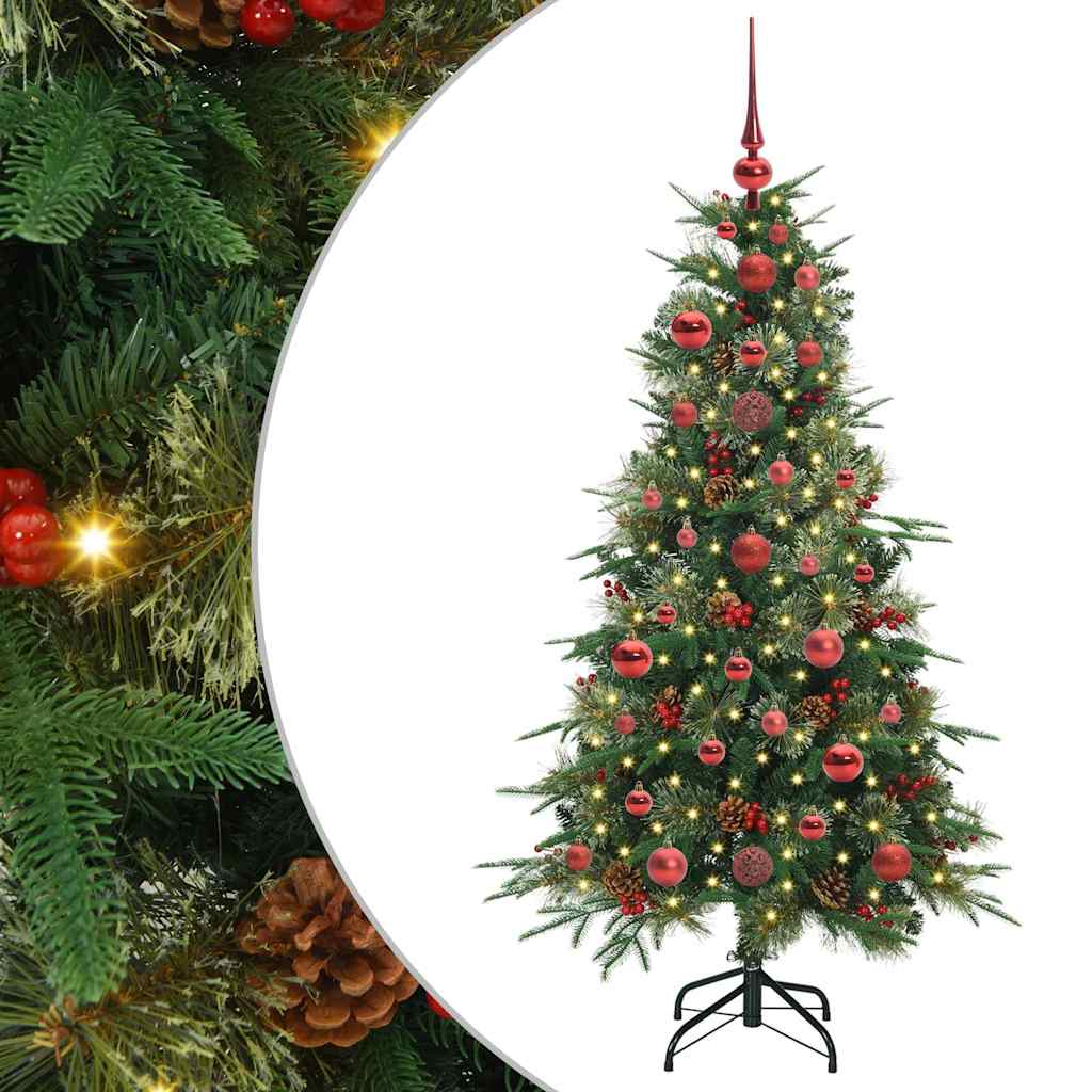Umjetno božićno drvce s nogom s stalakom Zelena 120 cm PE i PVC