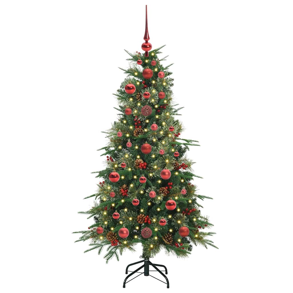 Umjetno božićno drvce s nogom s stalakom Zelena 120 cm PE i PVC