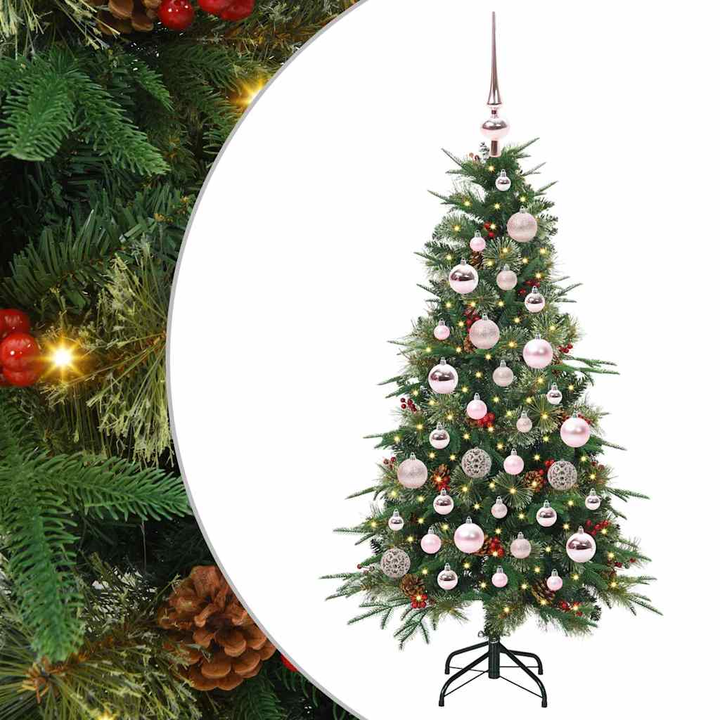 Umjetno božićno drvce s nogom s stalakom Zelena 120 cm PE i PVC