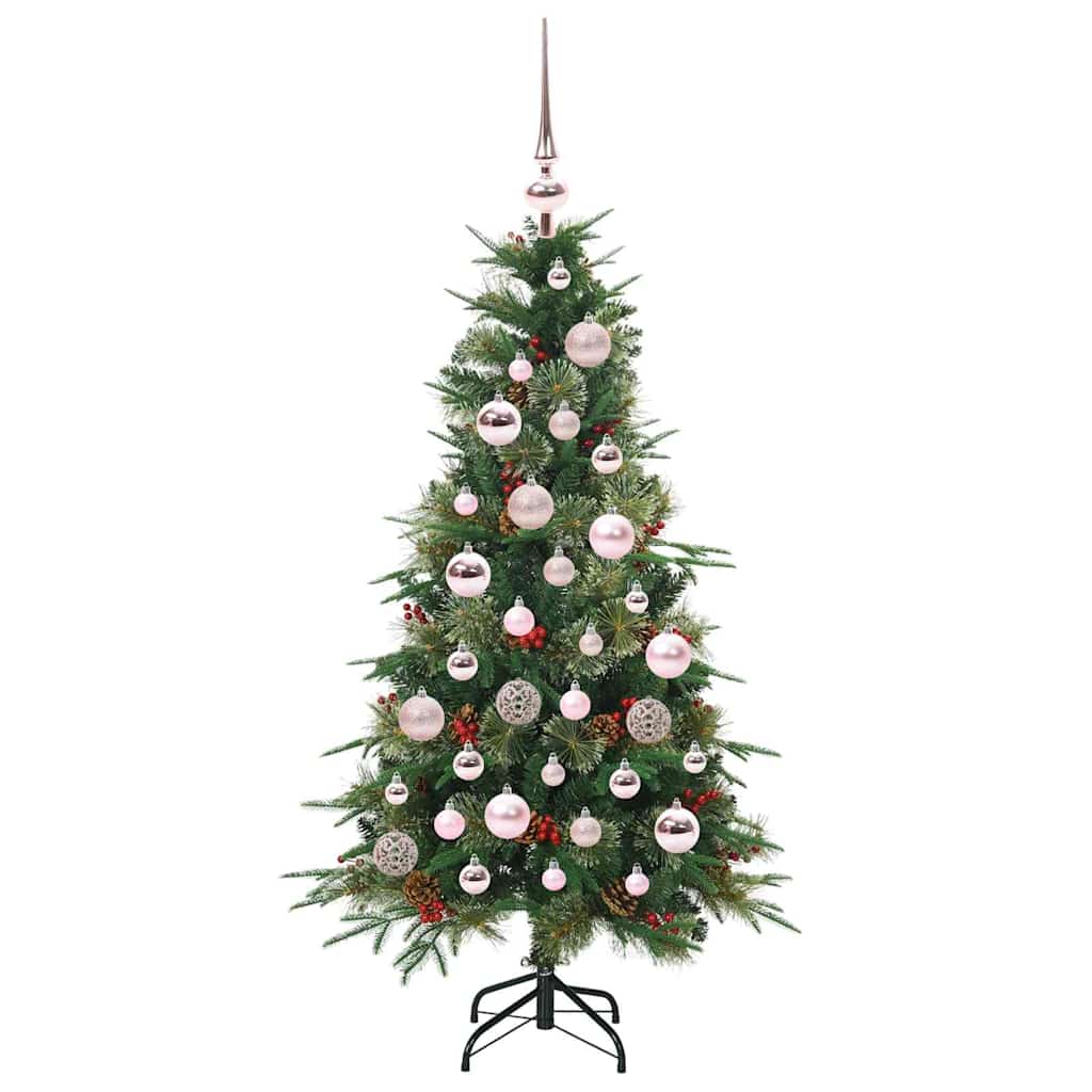 Umjetno božićno drvce s nogom s stalakom Zelena 120 cm PE i PVC