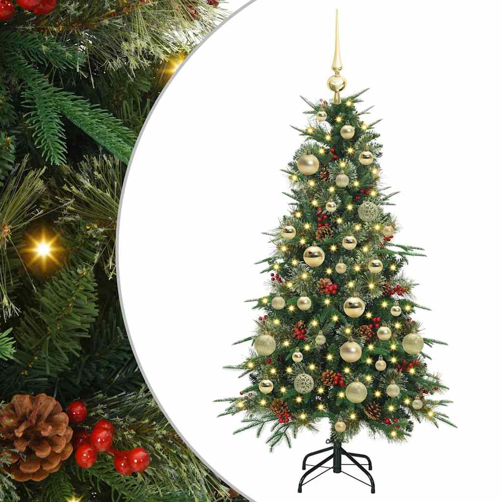 Umjetno božićno drvce s nogom s stalakom Zelena 120 cm PE i PVC