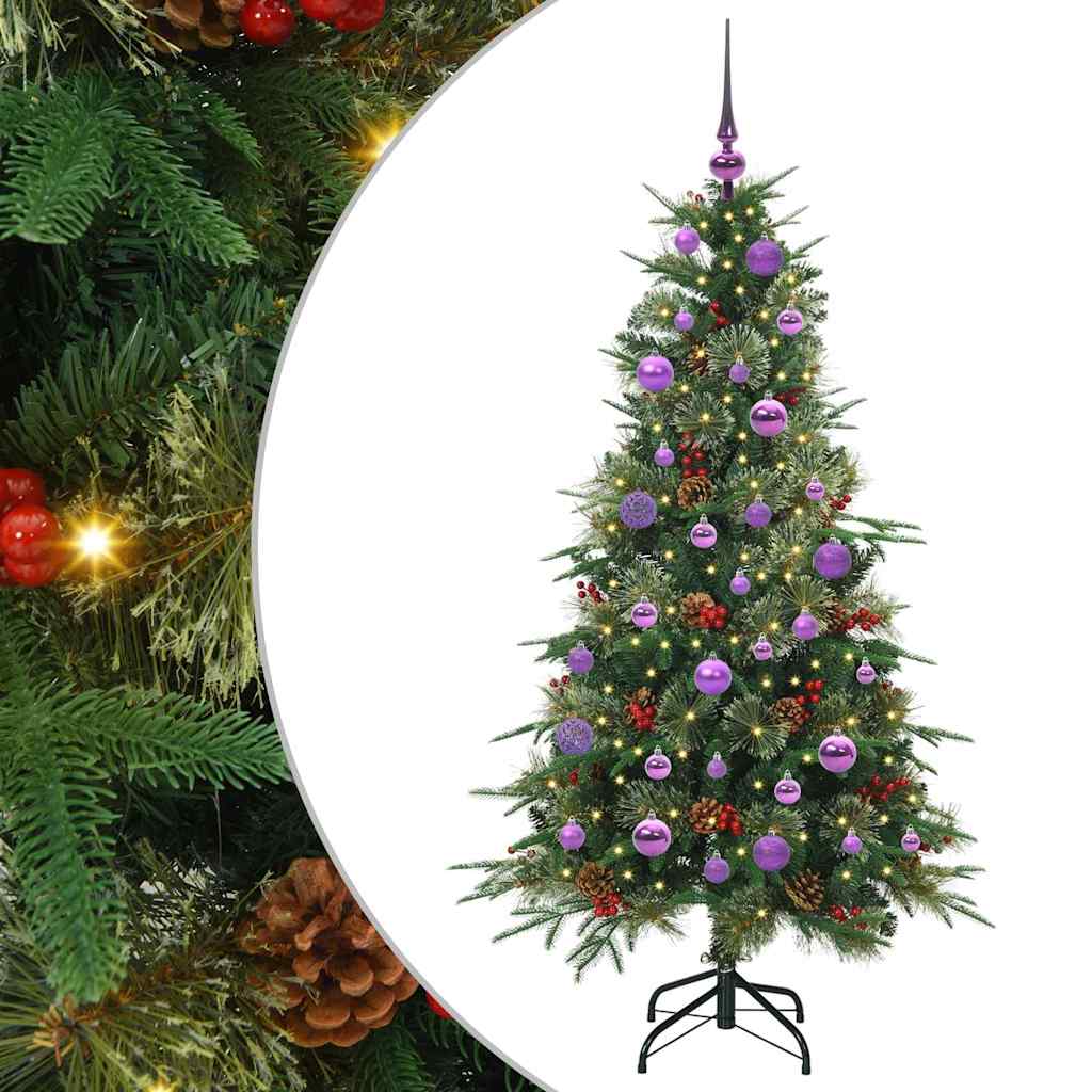 Umjetno božićno drvce s nogom s stalakom Zelena 150 cm PE i PVC