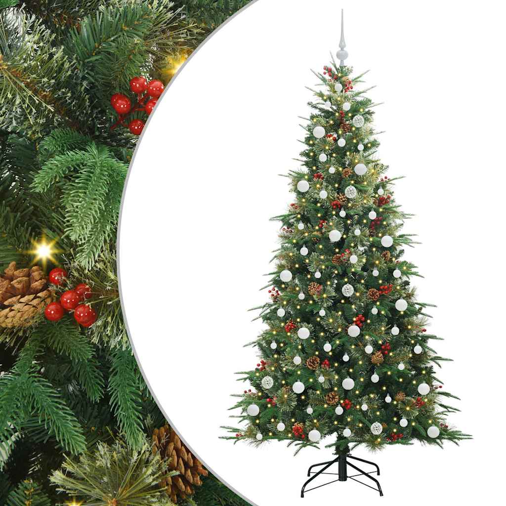 Umjetno božićno drvce s nogom s stalakom Zelena 210 cm PE i PVC