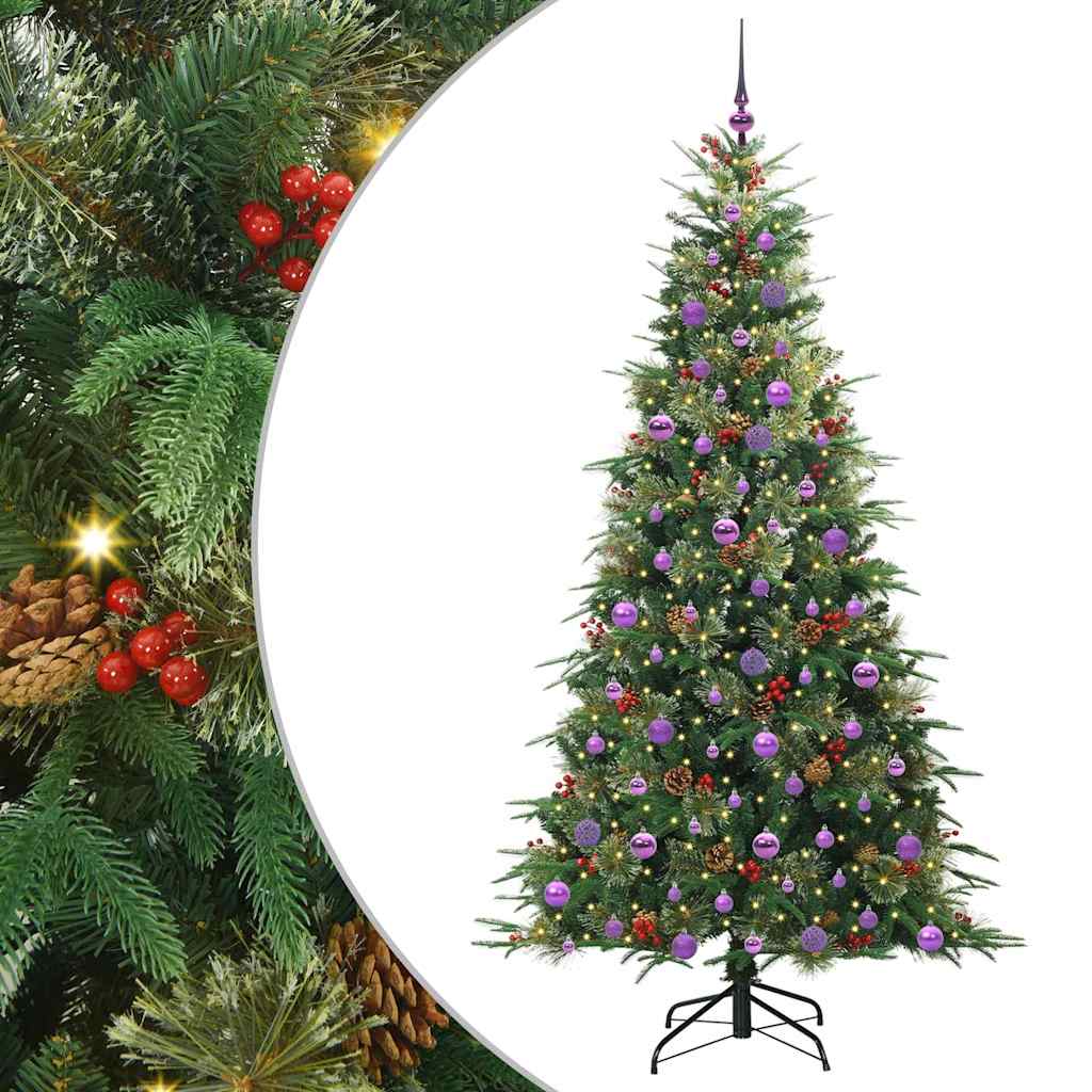 Umjetno božićno drvce s nogom s stalakom Zelena 210 cm PE i PVC