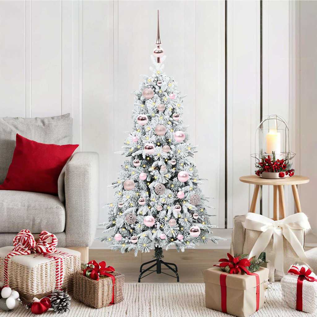 Umjetno božićno drvce s nogom s stalakom Bijelo 120 cm PE i PVC