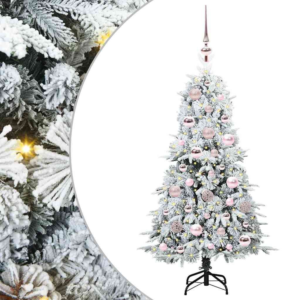 Umjetno božićno drvce s nogom s stalakom Bijelo 120 cm PE i PVC