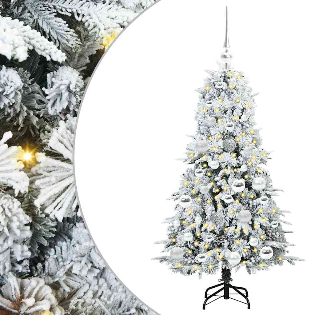 Umjetno božićno drvce s nogom s stalakom Bijelo 120 cm PE i PVC