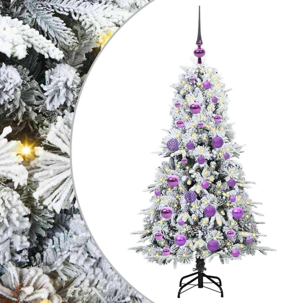 Umjetno božićno drvce s nogom s stalakom Bijelo 120 cm PE i PVC