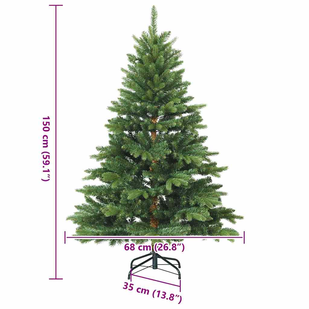 Umjetno božićno drvce s stalakom Zelena 150 cm PE i PVC