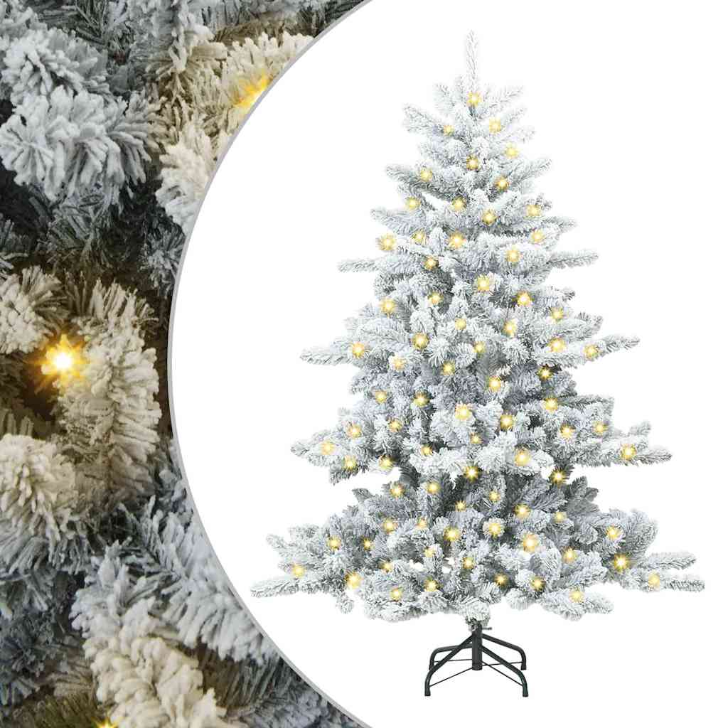 Umjetno božićno drvce s nogom Bijelo 150 cm PVC i čelik