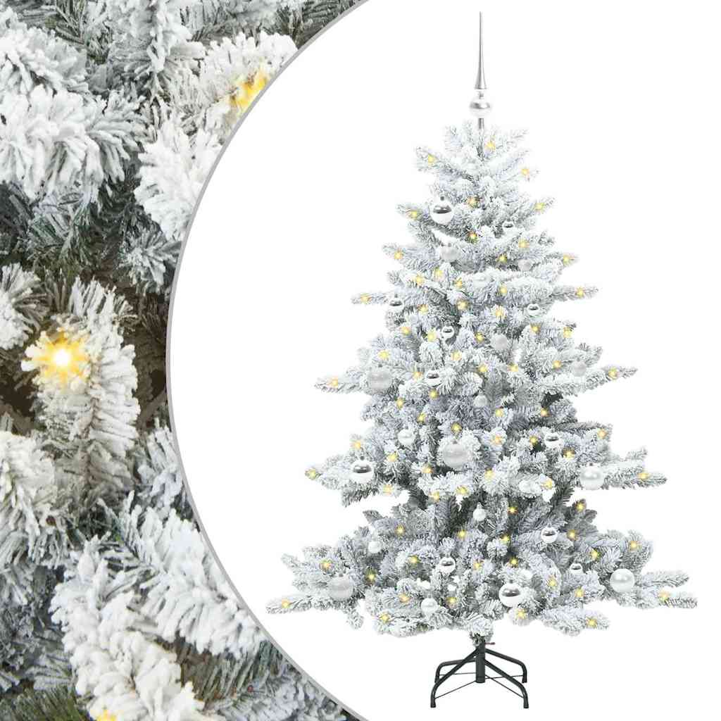Umjetno božićno drvce s nogom Bijelo 150 cm PVC i čelik