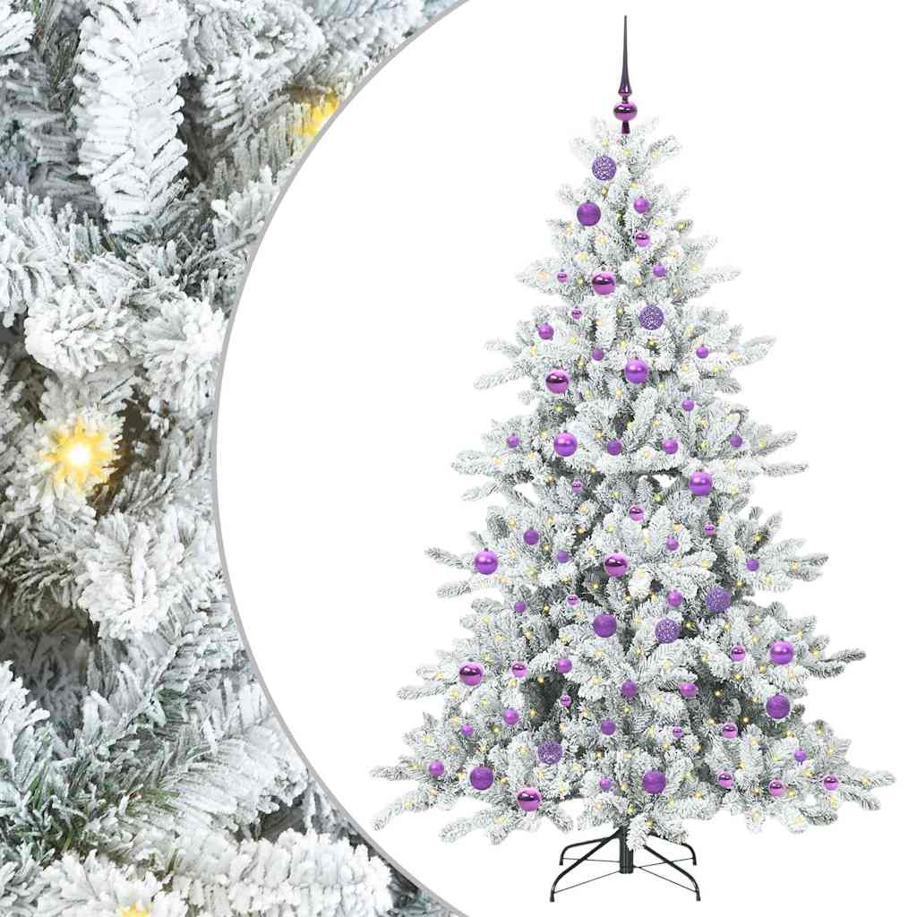 Umjetno božićno drvce s nogom Bijelo 180 cm PVC i čelik