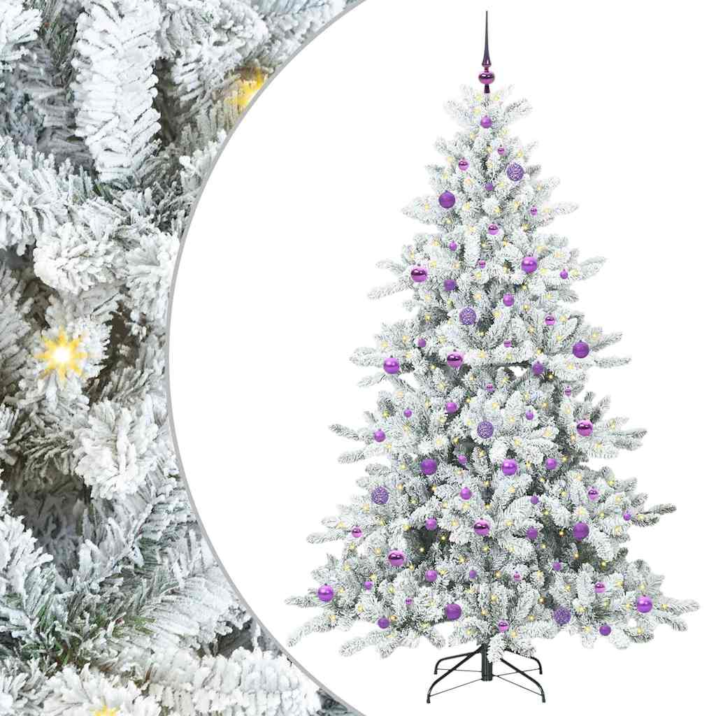 Umjetno božićno drvce s nogom Bijelo 210 cm PVC i čelik