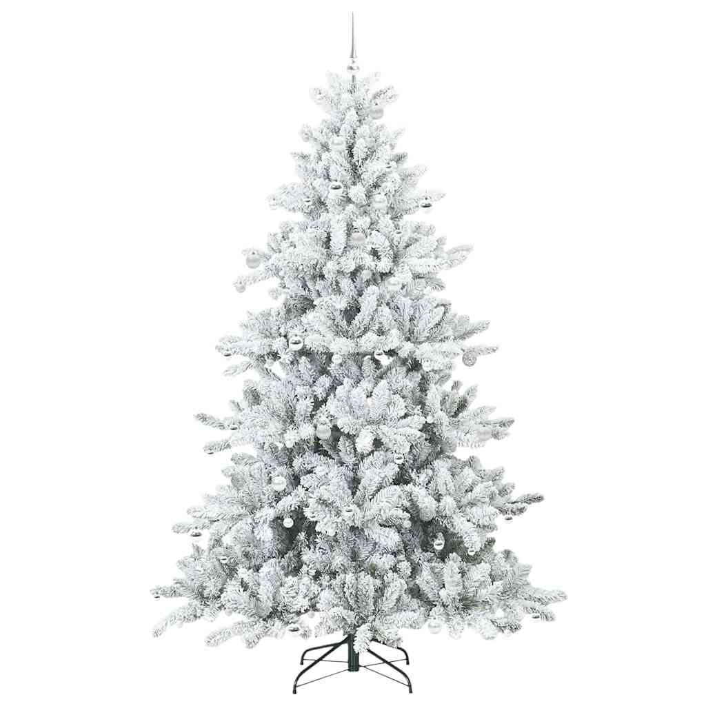 Umjetno božićno drvce s nogom Bijelo 240 cm PVC i čelik