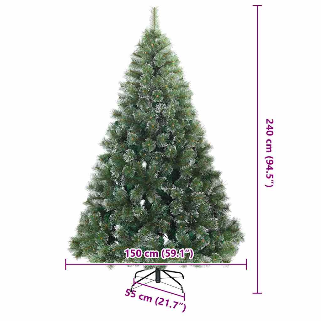 Umjetno božićno drvce s stalakom Zelena 240 cm PE i PVC